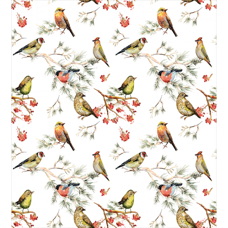 Colorful Forest Birds Duvet Cover Set