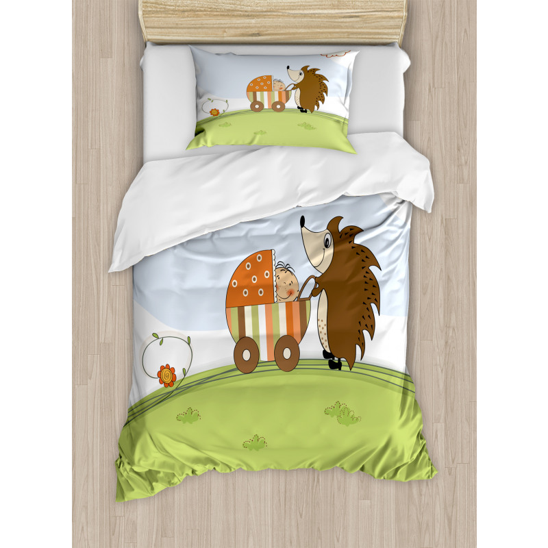 Baby Shower and Hedgehog Duvet Cover Set