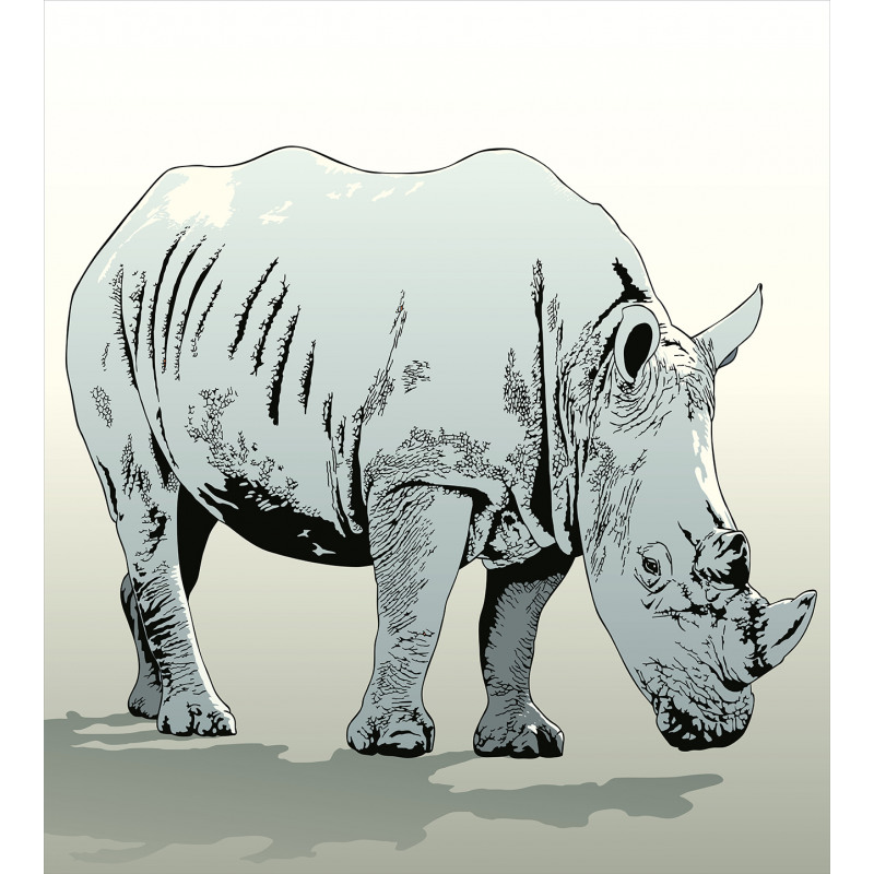 Rhinoceros Art Duvet Cover Set