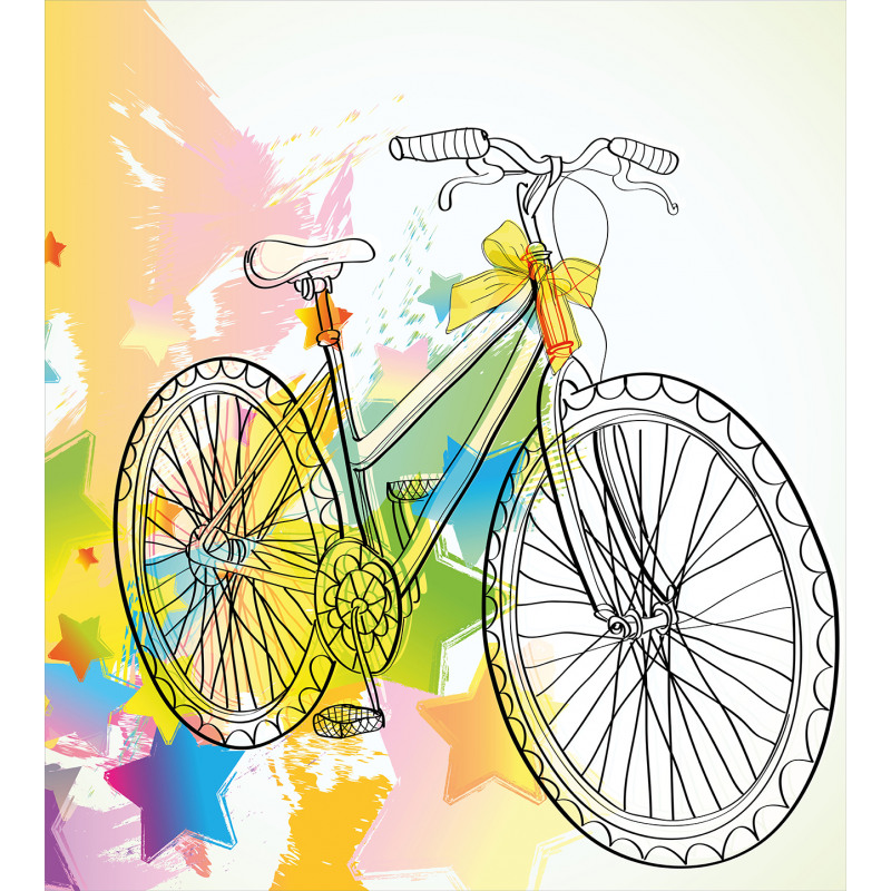 Abtract Colorful Bike Duvet Cover Set