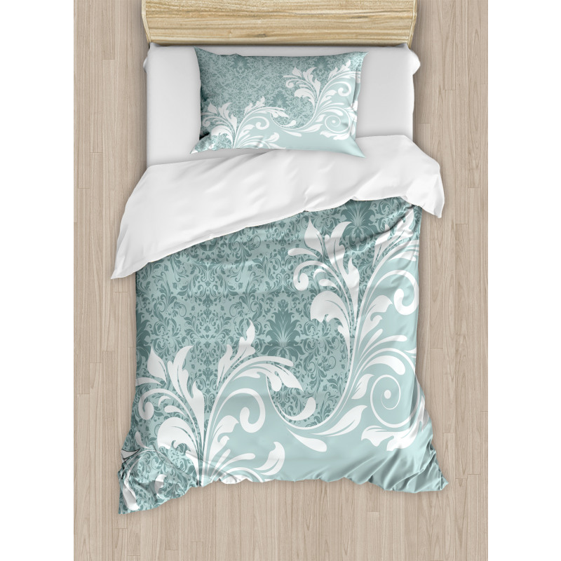 Retro Floral Ivy Swirls Duvet Cover Set