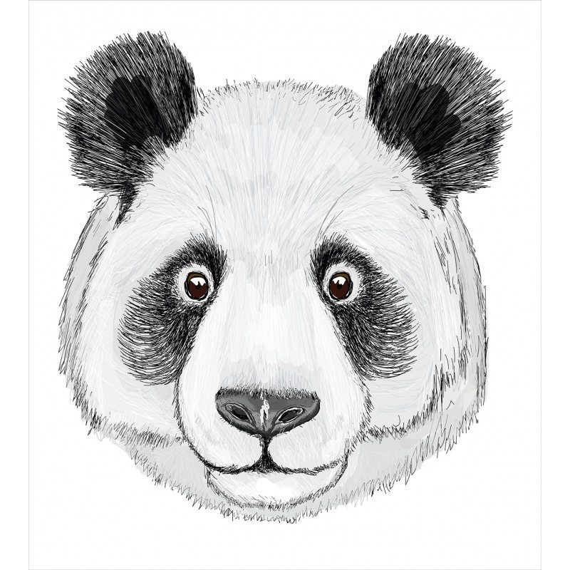 Hand Drawn Panda Duvet Cover Set