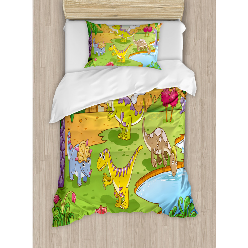 Cartoon Style Animals Duvet Cover Set