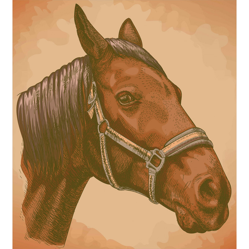 Engraving Horse Head Duvet Cover Set