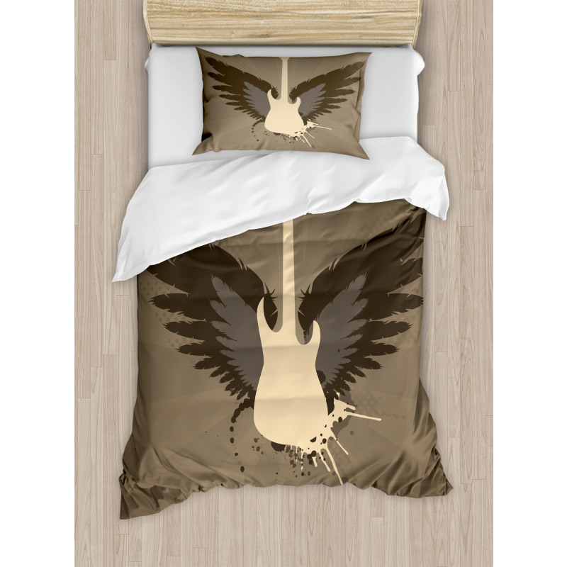 Rock Talent Wings Guitar Duvet Cover Set