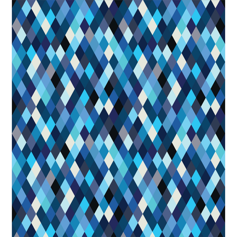 Blue Toned Hexagons Duvet Cover Set