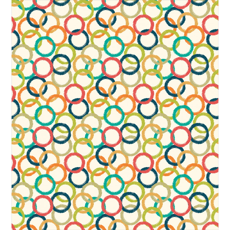 Colorful Doodle Circles Duvet Cover Set