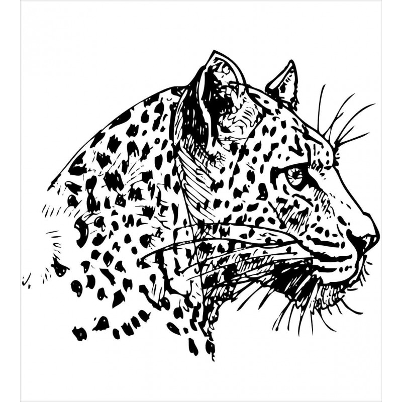 Jaguar Sketch Wildlife Duvet Cover Set