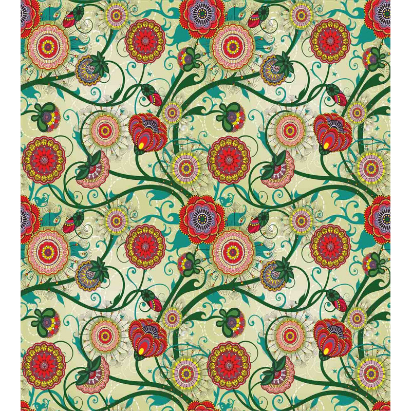 Vintage Colorful Ornate Duvet Cover Set