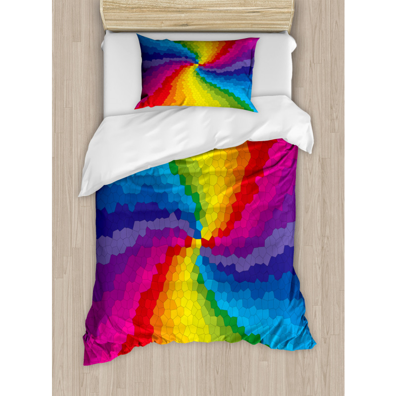 Stained Glass Rainbow Duvet Cover Set