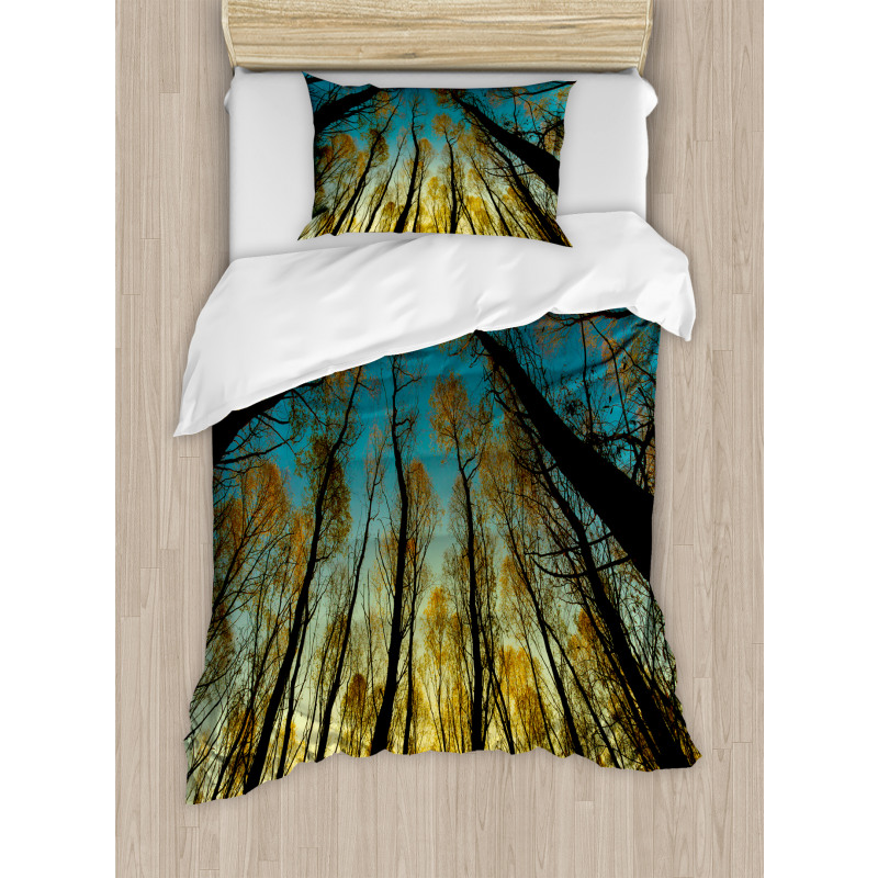 Trees Sunrise Pastoral Duvet Cover Set