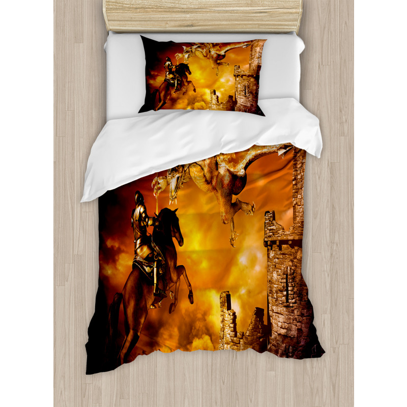 Knight on Horse Duvet Cover Set