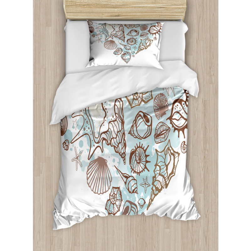 Scallop Starfish Whelk Duvet Cover Set