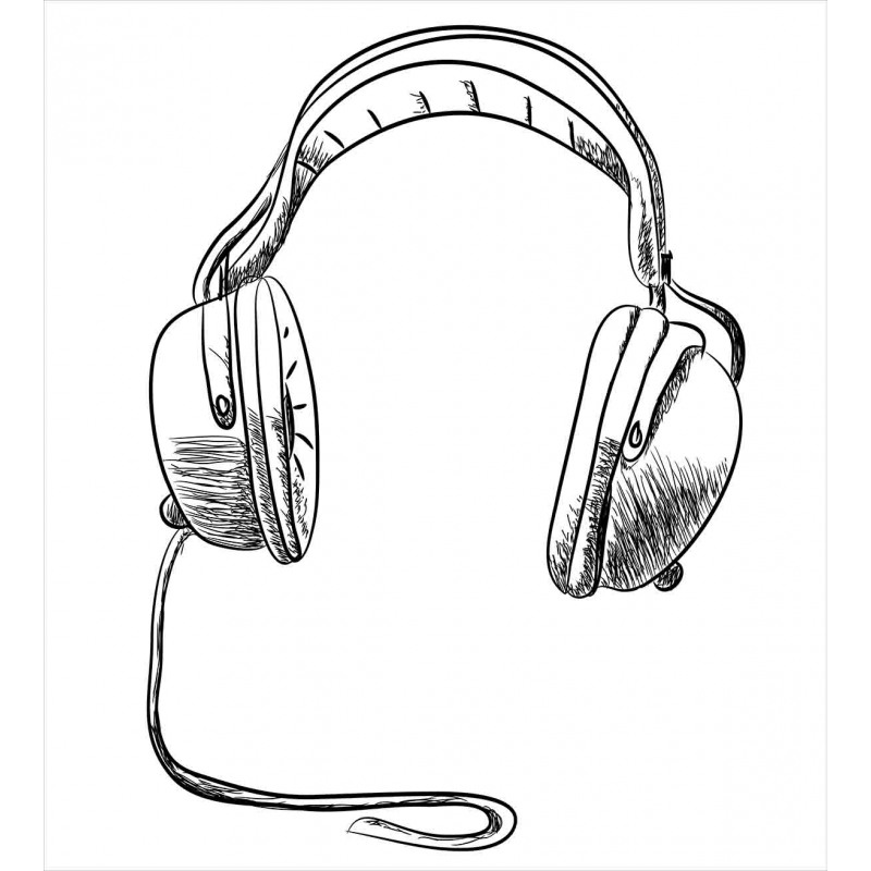 Sketchy DJ Headphones Duvet Cover Set