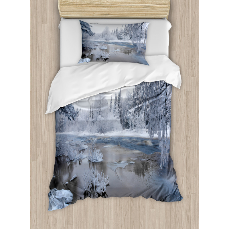 Nordic Snow Nature Icy Duvet Cover Set