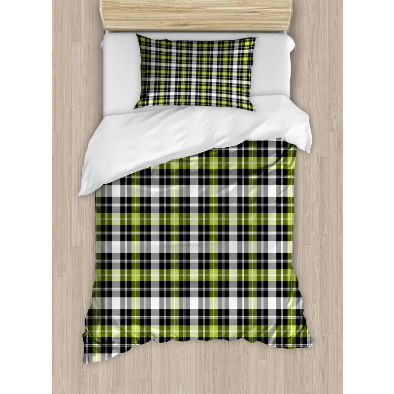 Vertical Square Lines Duvet Cover Set