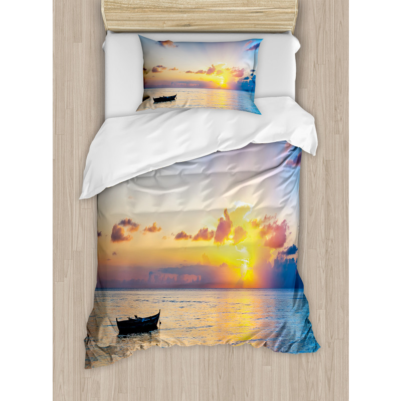 Rising Sun Sea Maldives Duvet Cover Set