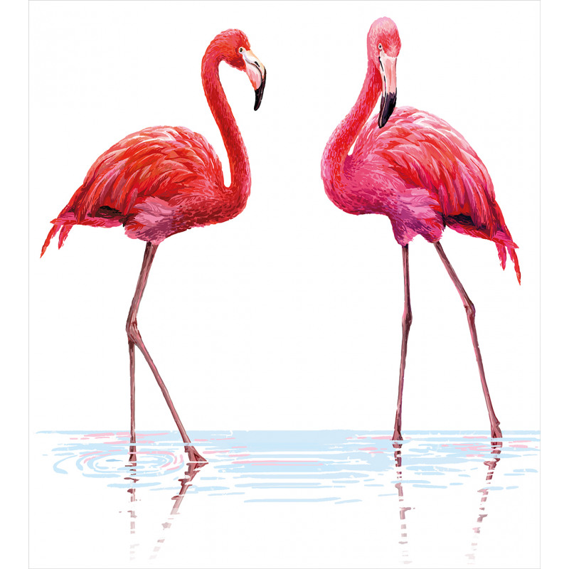 Exotic Flamingos on Sea Duvet Cover Set