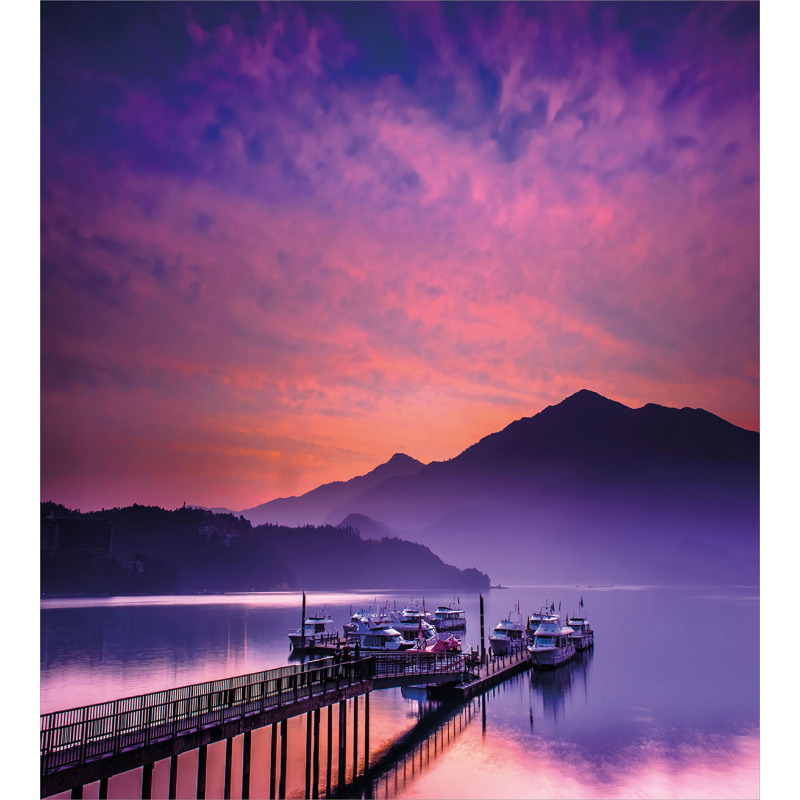 Lake in Nantou Taiwan Duvet Cover Set