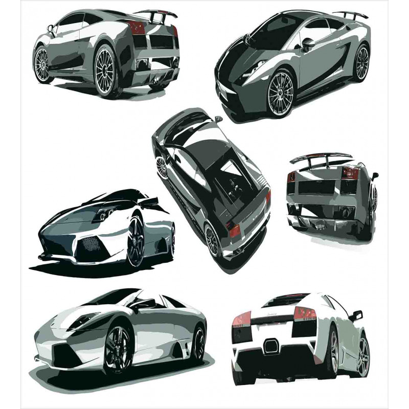Cars from Various Angles Duvet Cover Set