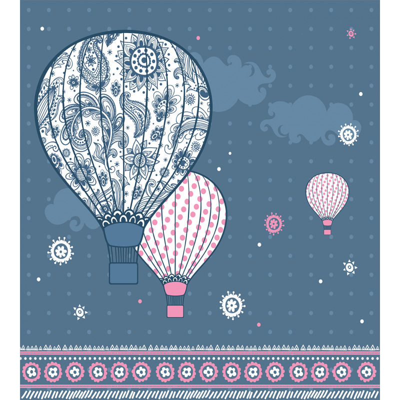 Air Balloons Polka Dots Duvet Cover Set