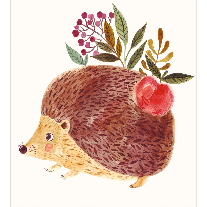 Hedgehog Watercolor Duvet Cover Set