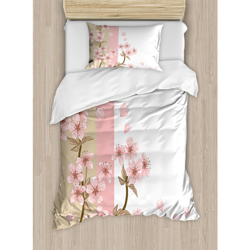 Romantic Sakura Blooms Duvet Cover Set