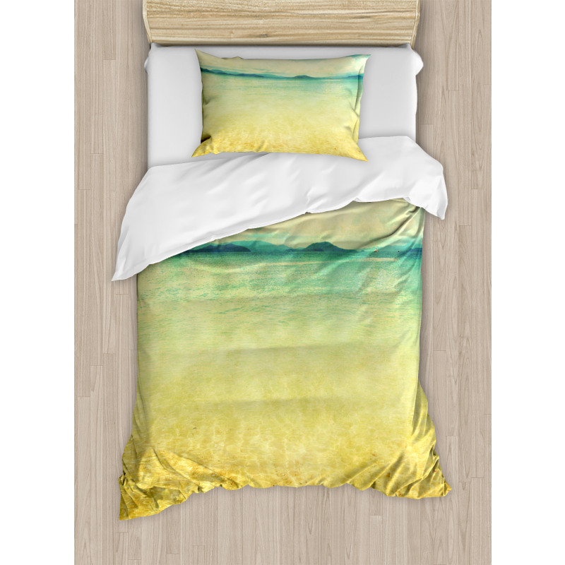 Vintage Grunge Sea View Duvet Cover Set