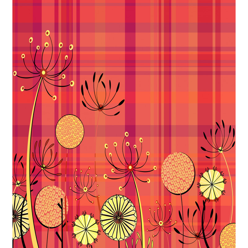 Umbellifer Flower Tartan Duvet Cover Set
