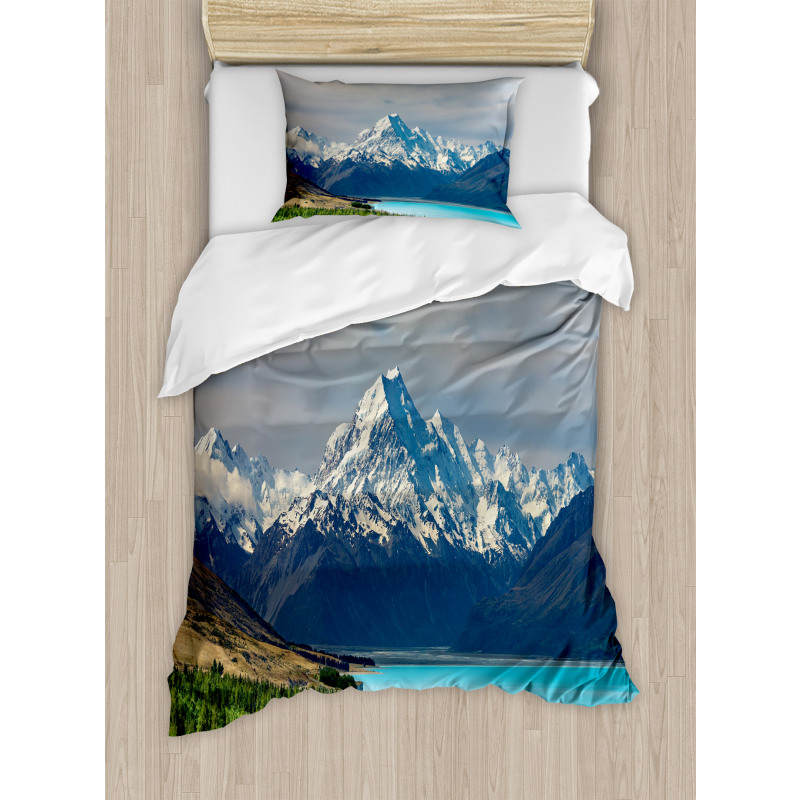 Mount Cook Pukaki Lake Duvet Cover Set