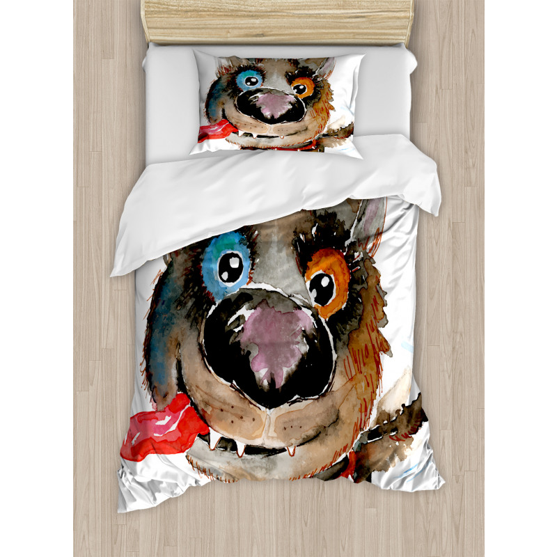 Funny Dog Puppy Duvet Cover Set