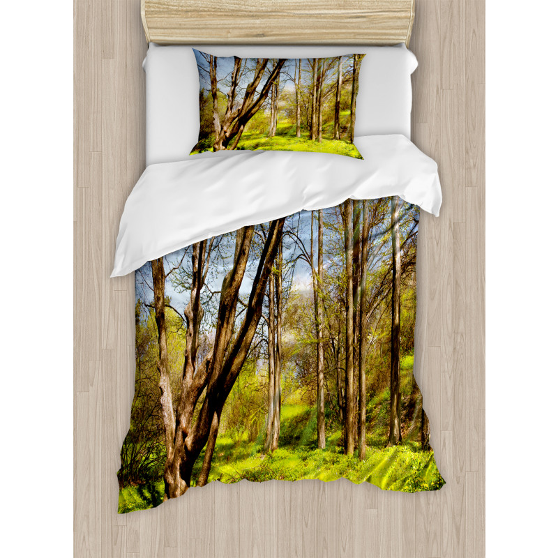 Spring Forest Flowers Duvet Cover Set