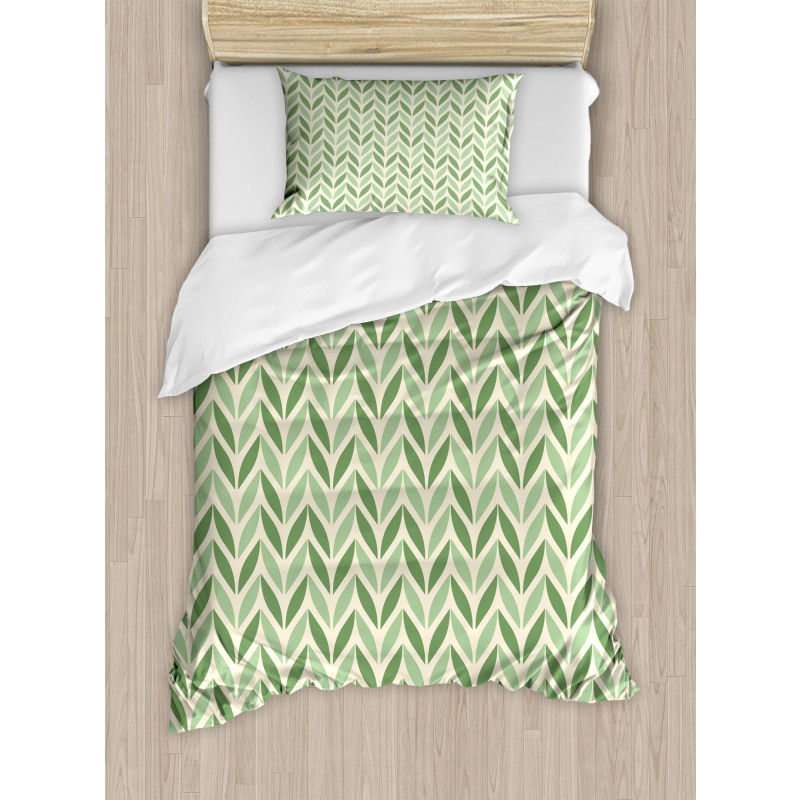 Symmetric Green Duvet Cover Set