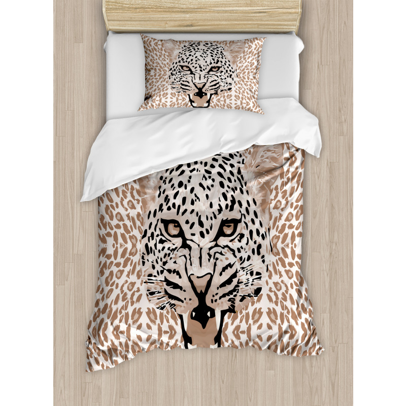 Roaring Wild Leopard Duvet Cover Set