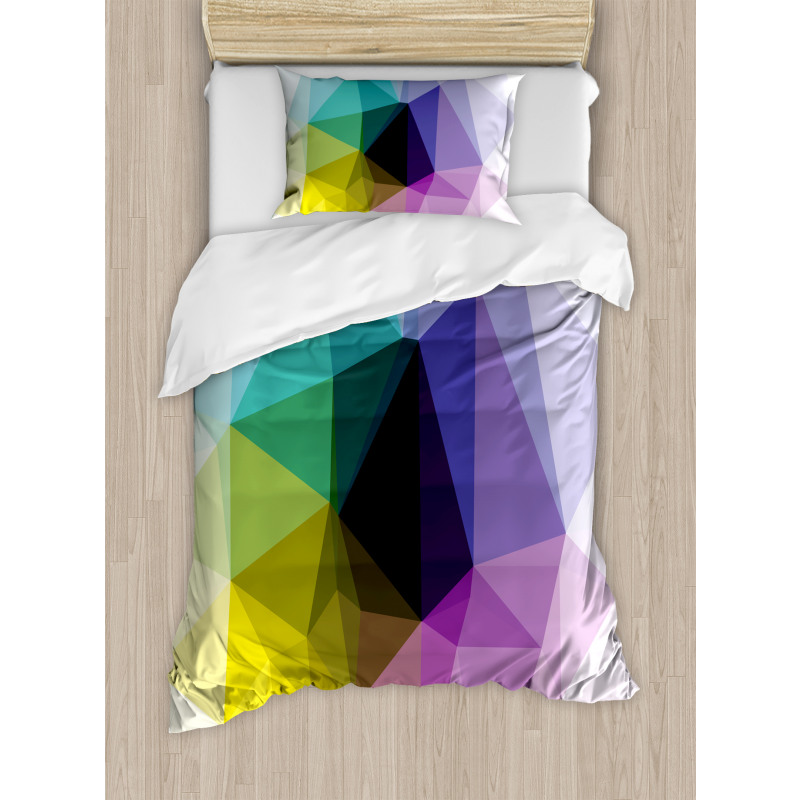 Triangles Color Shades Duvet Cover Set