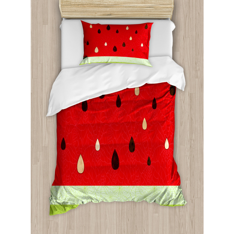 Watermelon Macro Fruit Duvet Cover Set