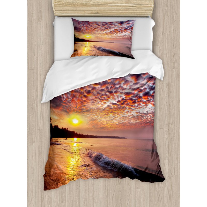 Dawn at Beach Seaside Duvet Cover Set