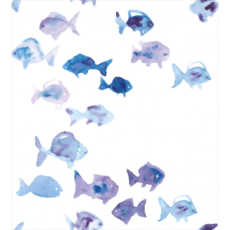 Watercolor Fishes Duvet Cover Set
