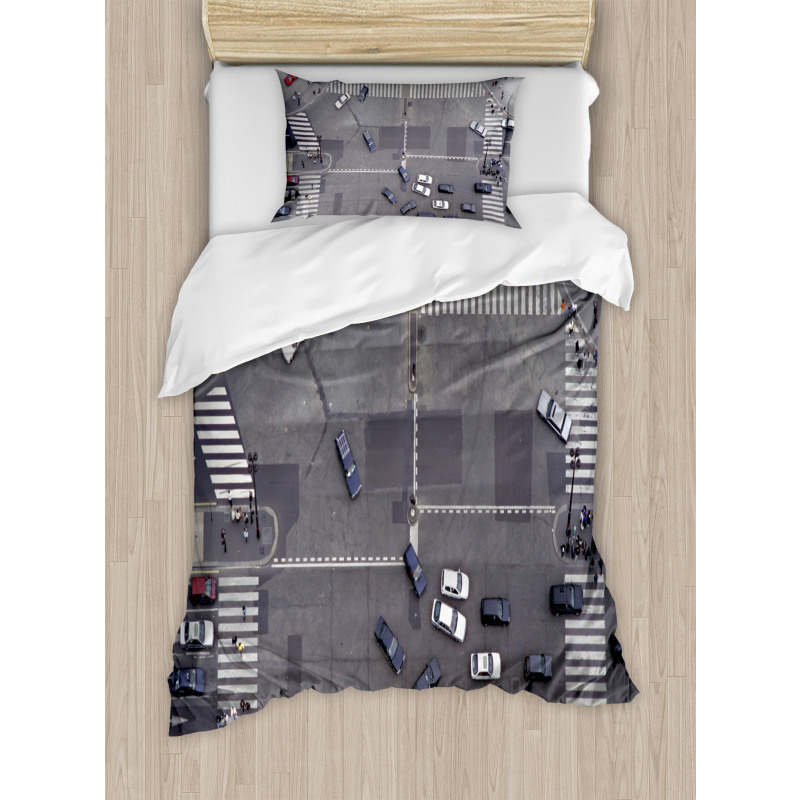 Road Intersection Paris Duvet Cover Set