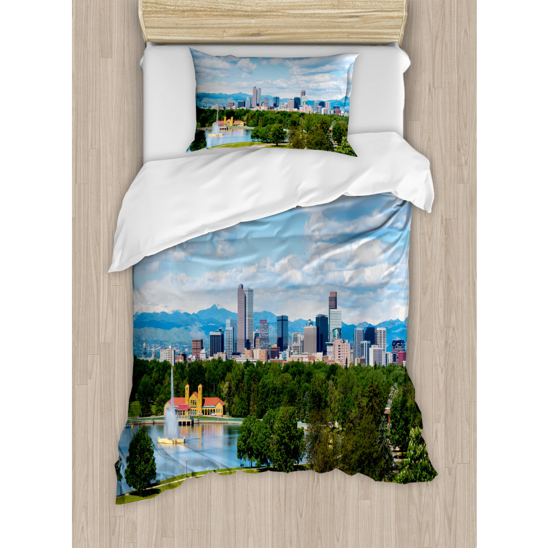 Sunny City Park at Denver Duvet Cover Set