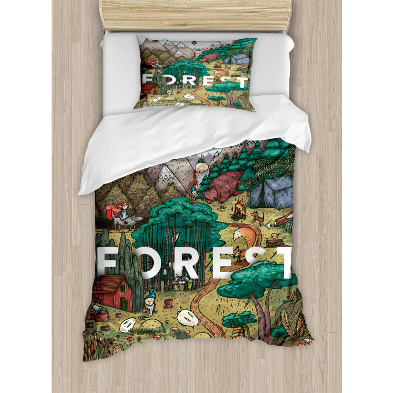 Mountain Range Valley Duvet Cover Set