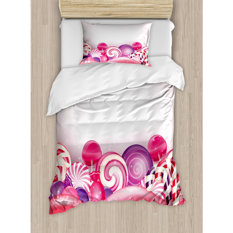 Rainbow Swirl Lollipop Duvet Cover Set