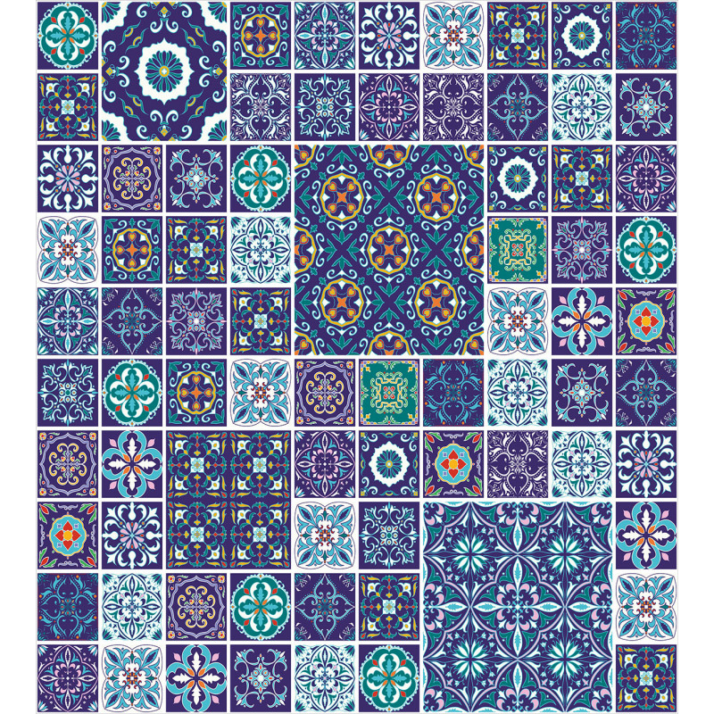 Traditional Mosaic Tile Duvet Cover Set