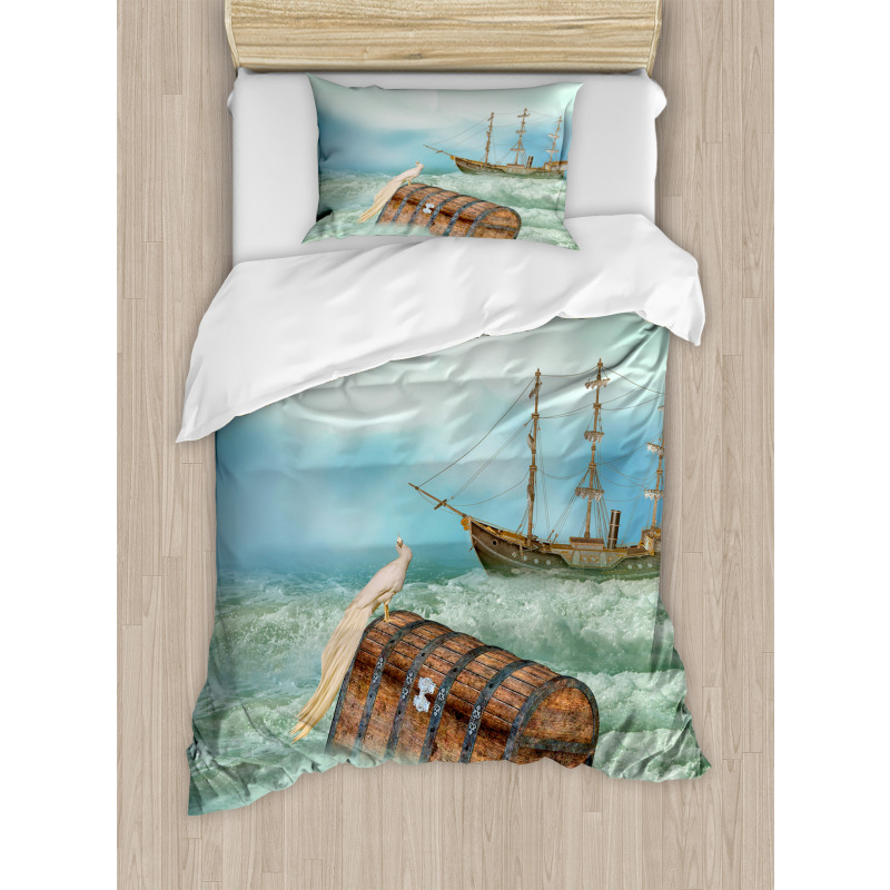 Old Trunk Ocean Waves Duvet Cover Set