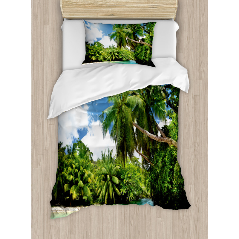 Mahe Island Lake Palms Duvet Cover Set