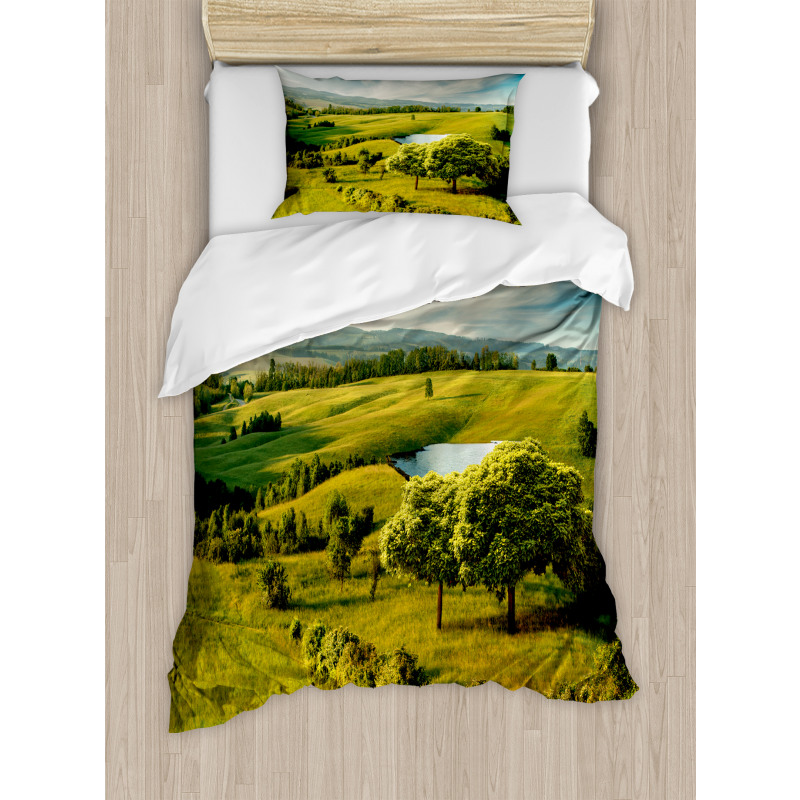 Countryside Forest Lake Duvet Cover Set