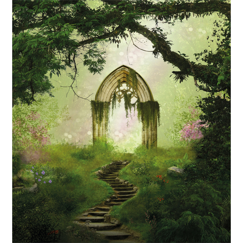 Fantasy Gate in Forest Duvet Cover Set