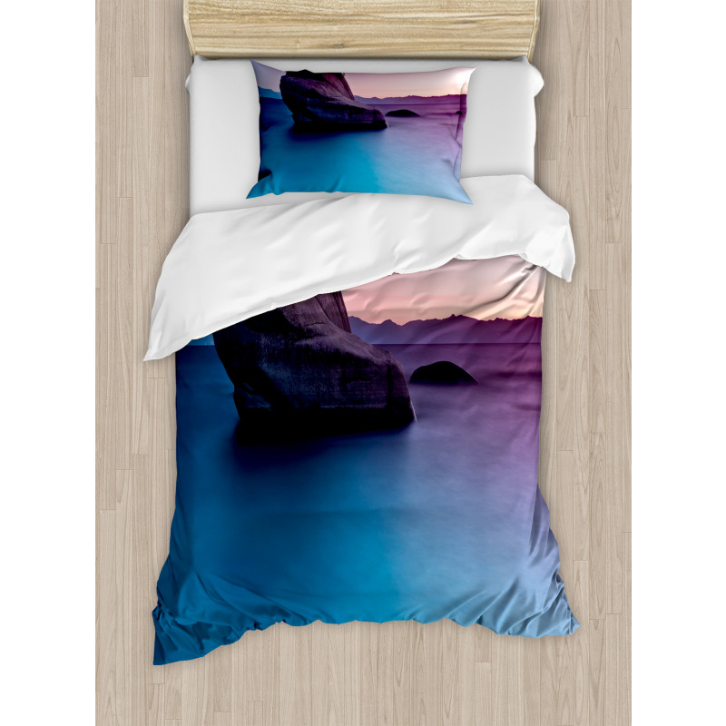 Bonsai Rock Lake Tahoe Duvet Cover Set