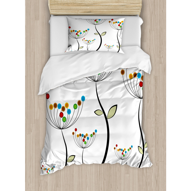 Dandelion Stems Buds Duvet Cover Set