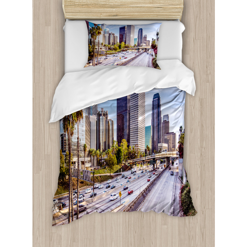 Downtown Los Angeles USA Duvet Cover Set